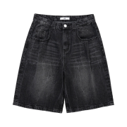 Millo Archive Denim Bermuda Pants Washed Black