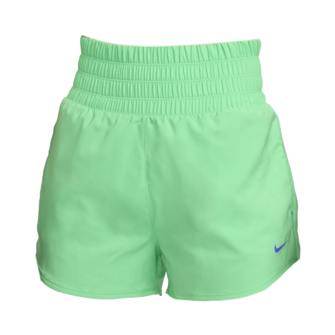 FJ1832-363 (W) Nike Dri-Fit One Ultra High Waisted 3 Inch Brief Lined Shorts Spring Green Hyper Royal - US/EU