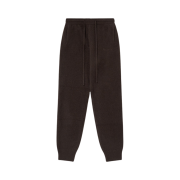 BY RANG Wool Blend Track Pants Dark Brown