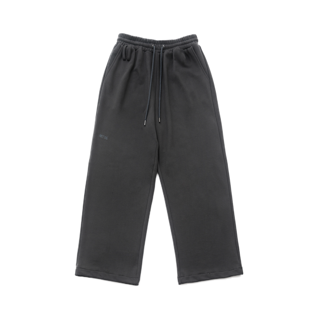 웻태그 와이드 스웻 팬츠 위드 랩 스커트 차콜(WET TAG Wide Sweat Pants With Wrap Skirt Charcoal) - 1