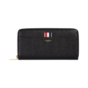 Thom Browne Grosgrain Tab Leather Continental Wallet Black