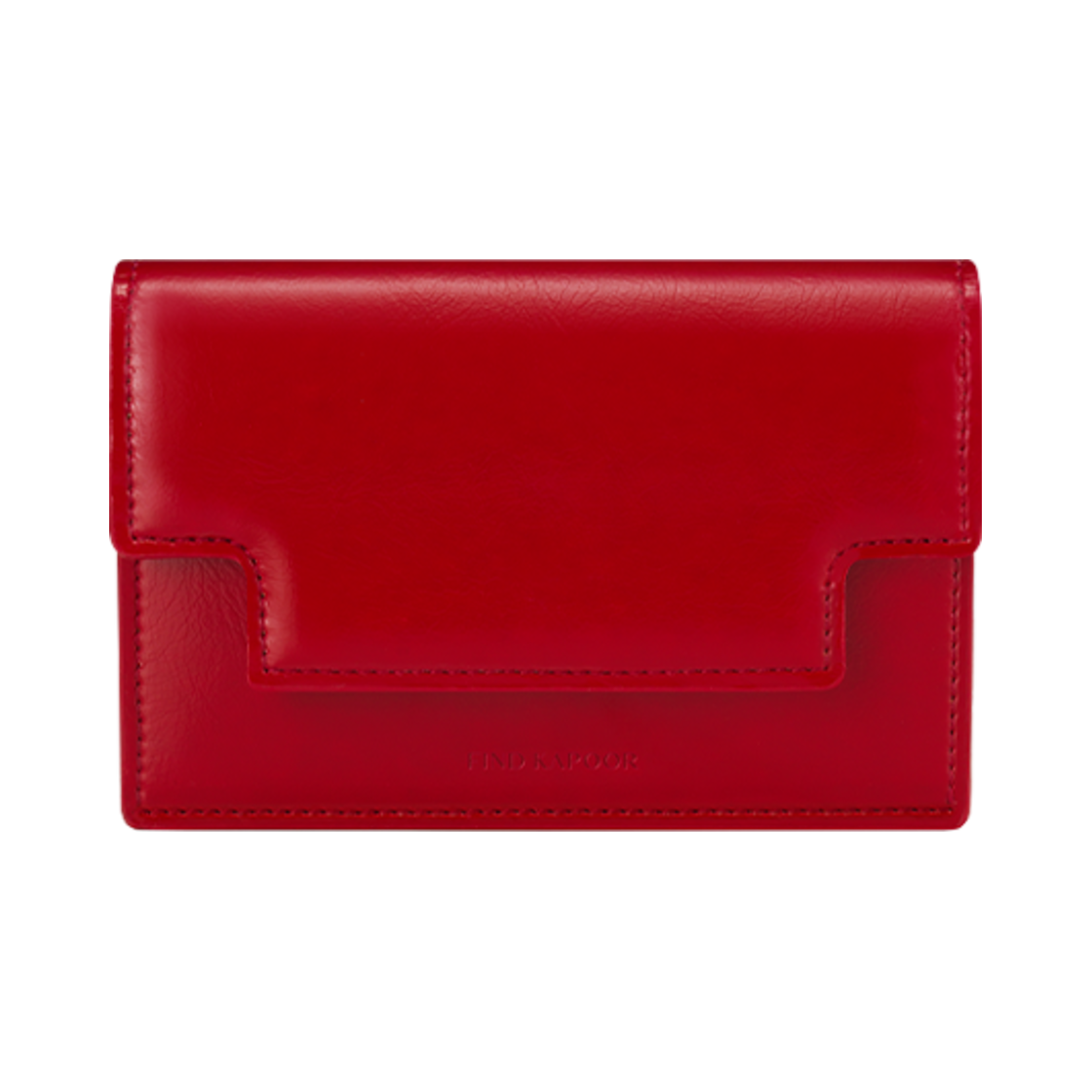 1150006 FINDKAPOOR Marty Card Wallet Crinkled Red