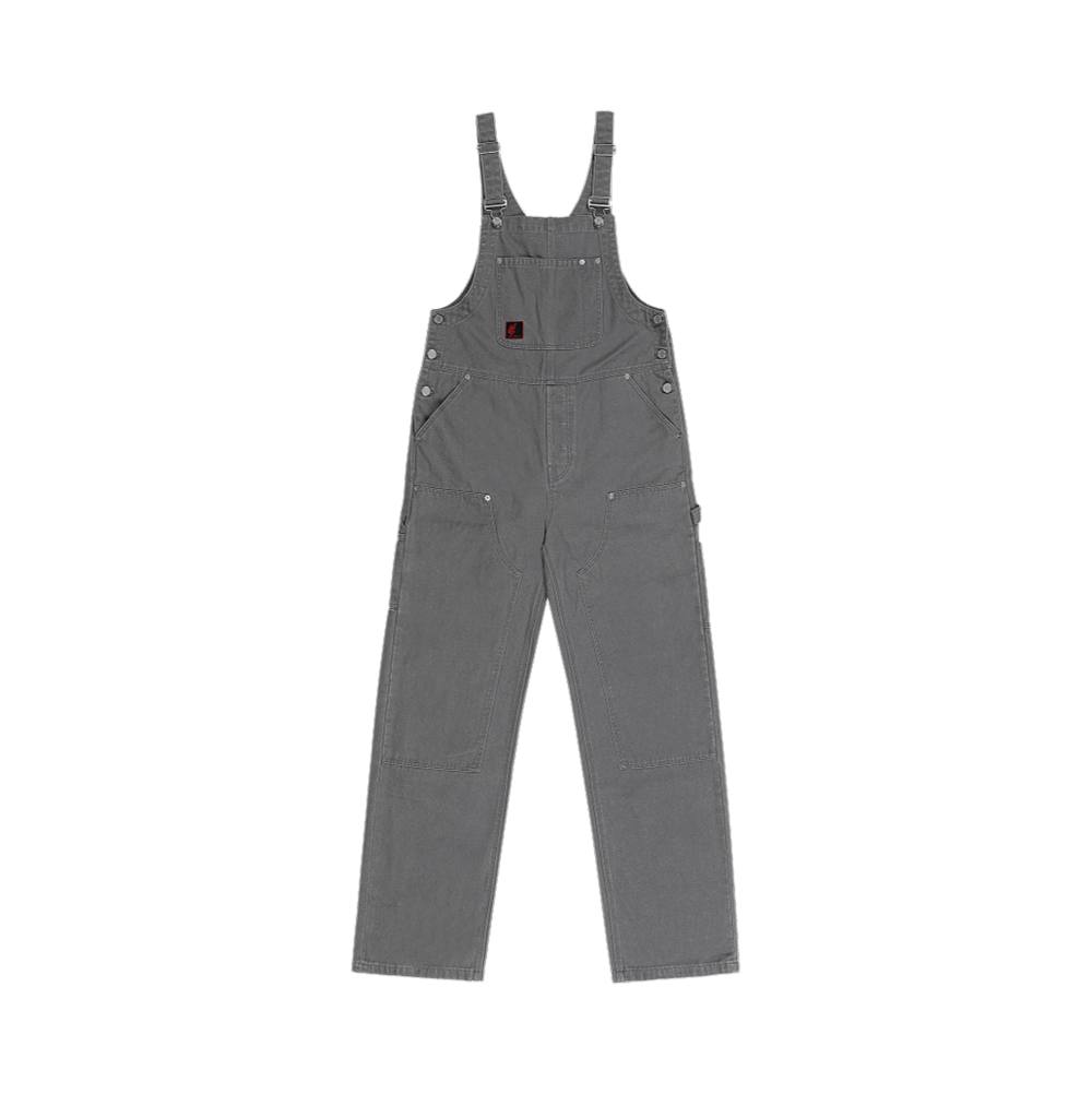 H1FUOV-016GYA-L Hevets M Garment Dyeing Work Overalls Grey