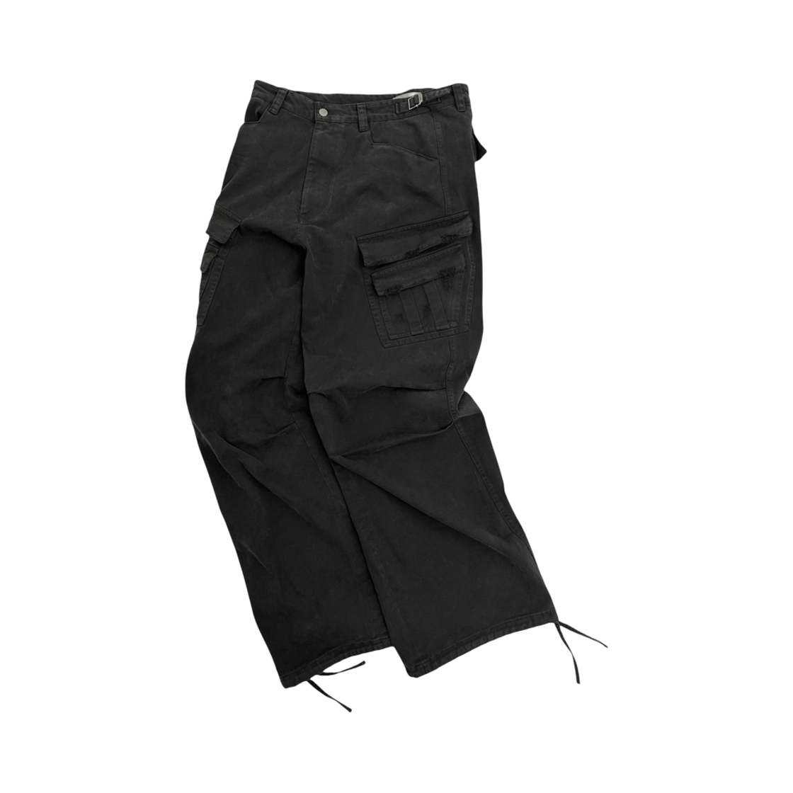 논노드 더블 포켓 카고 팬츠 빈티지 블랙(Nonnod Double Pocket Cargo Pants Vintage Black)