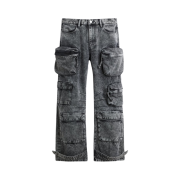 Zara Utility Pocket Jeans Gray