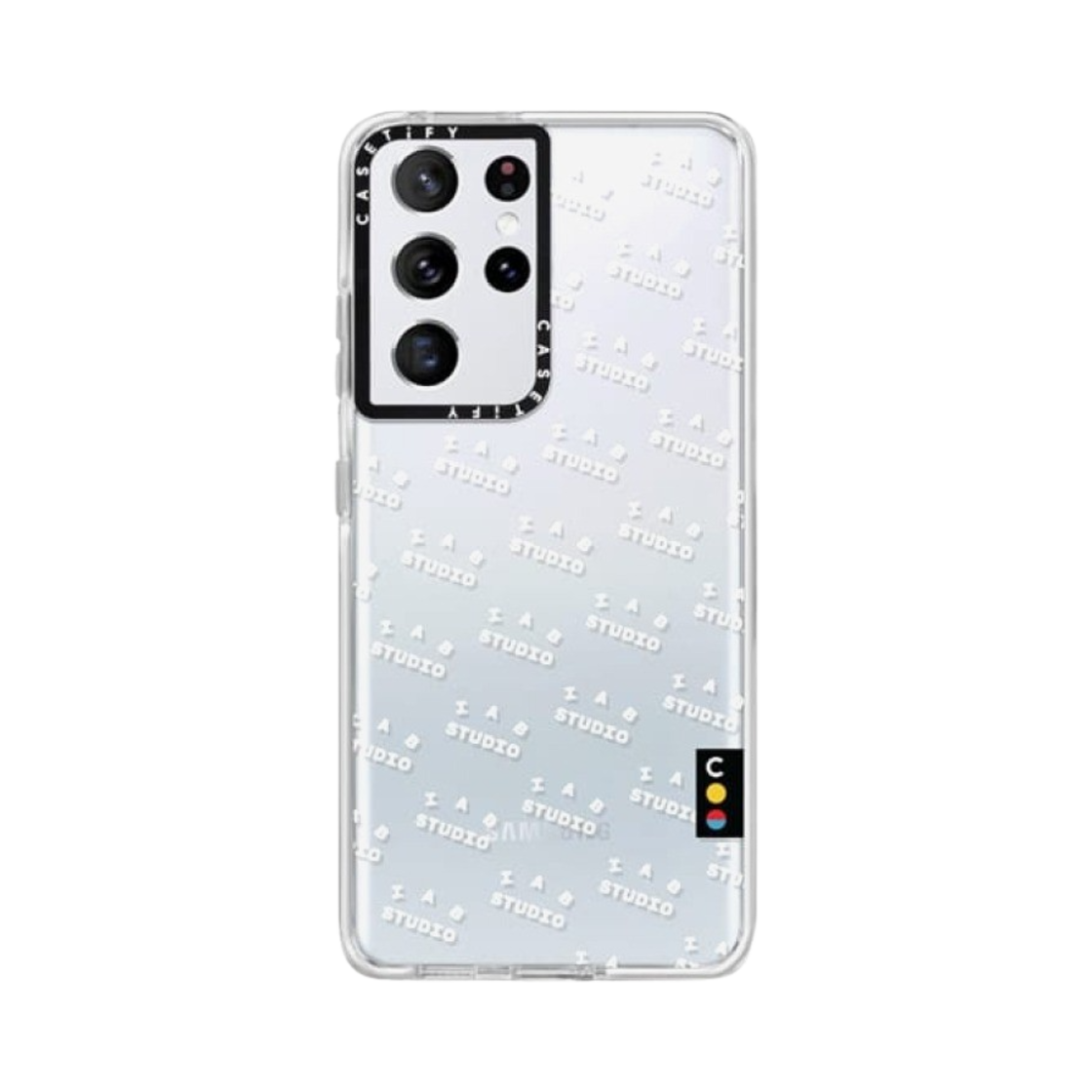 케이스티파이 x 아이앱 스튜디오 갤럭시 화이트 모노그램 로고 케이스 클리어(Casetify x IAB Studio Galaxy White Monogram Logo Case Clear) - 4