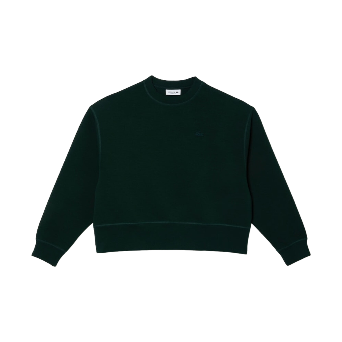 (W) 라코스테 더블 페이스드 스웨트셔츠 그린((W) Lacoste Double Faced Sweatshirt Green) - 1