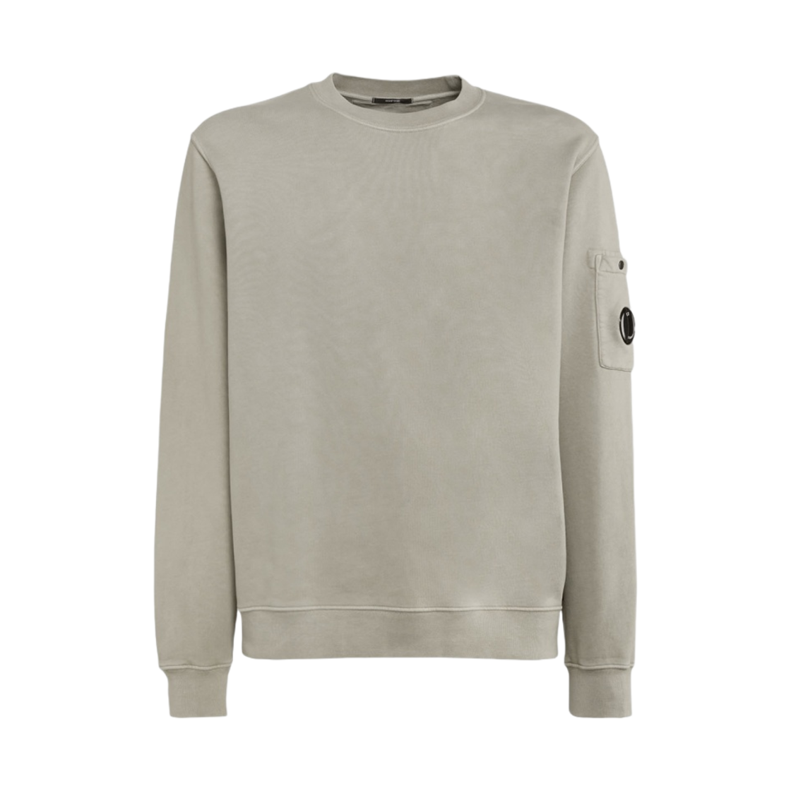 15CMSS008A006372R335 C.P. Company Brushed & Emerized Diagonal Fleece Lens Sweatshirt Silver Sage Brown - 23FW
