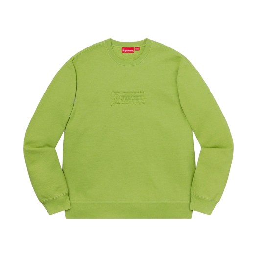 Supreme Cutout Logo Crewneck Lime - 20SS