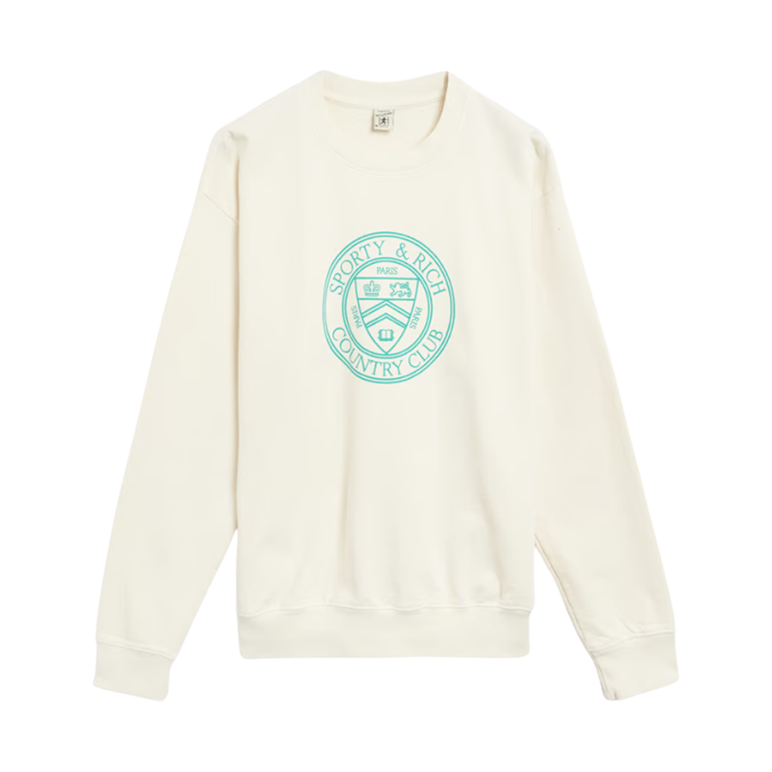 WS067S416CC Sporty & Rich Connecticut Crest Sweatshirt White