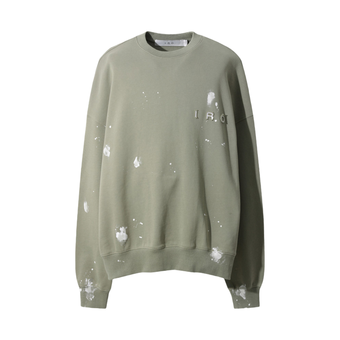 IQTSS25702KHX Iro Essential Front Embroidered Logo Sweatshirt Ivory