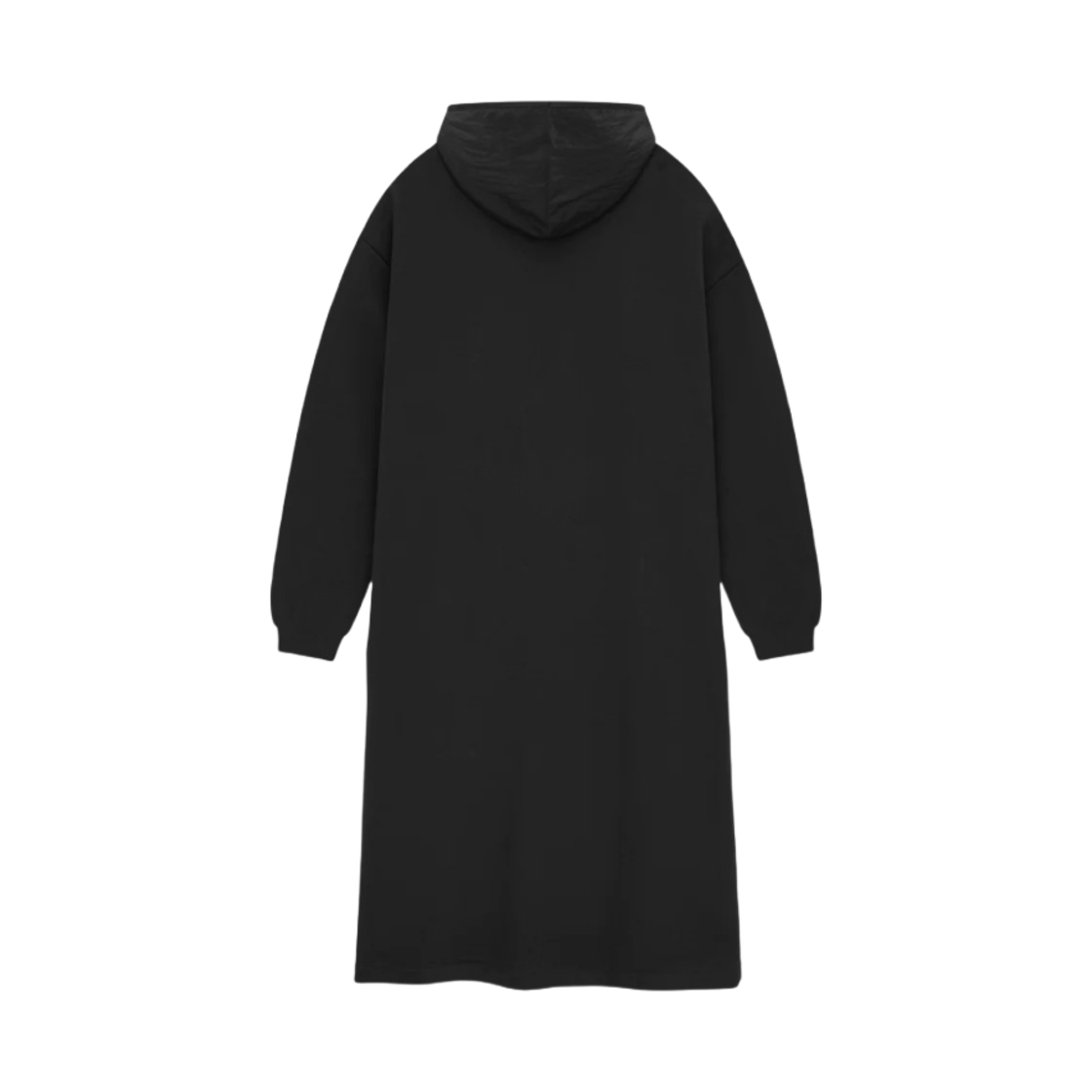 (W) 에센셜 나일론 플리스 후드 드레스 제트 블랙 - 24SS((W) Essentials Nylon Fleece Hooded Dress Jet Black - 24SS) - 2