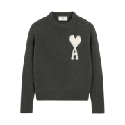 AMI de Coeur Cloudy Wool Sweater Dark Grey