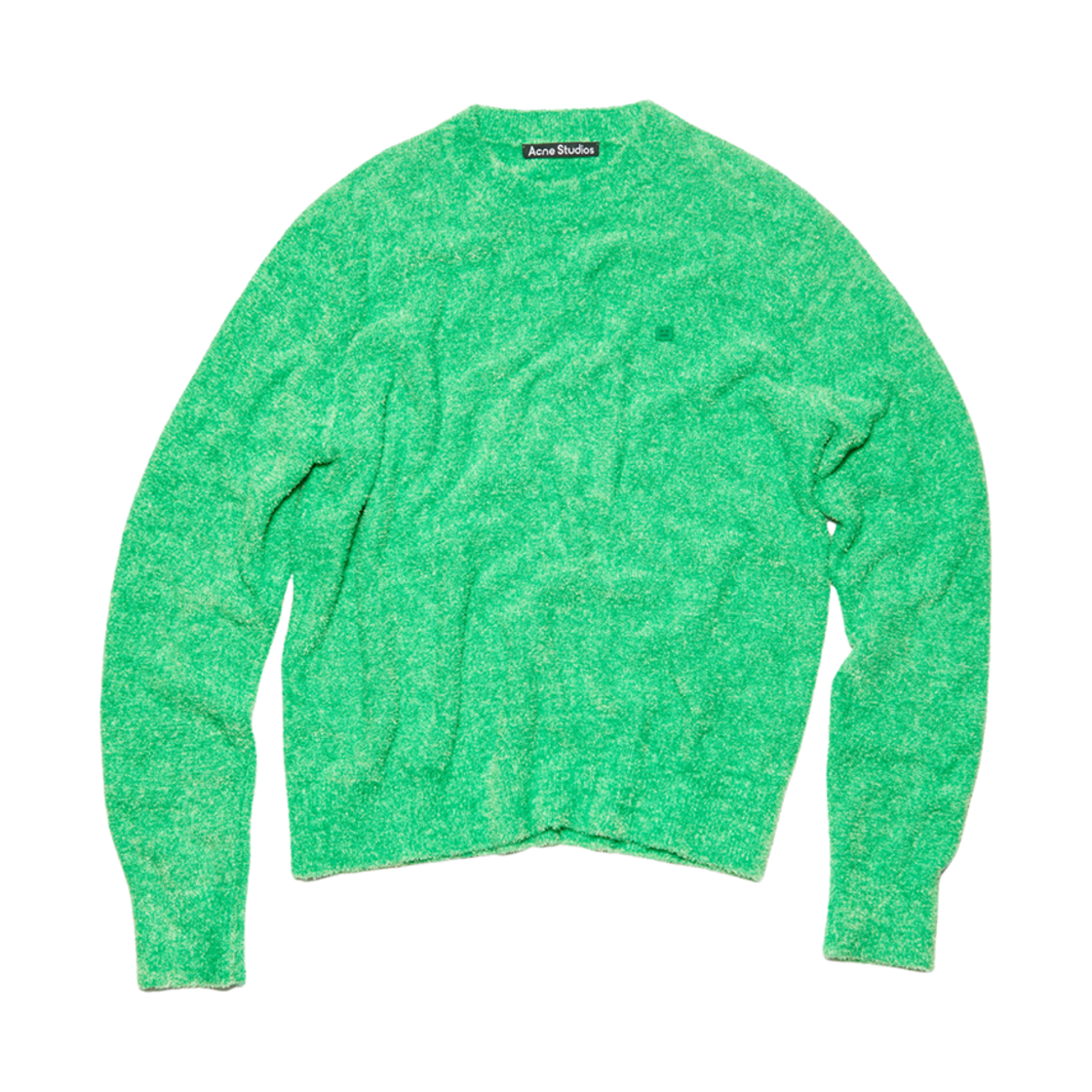 (W) 아크네 스튜디오 크루넥 니트 점퍼 브라이트 그린((W) Acne Studios Crew Neck Knit Jumper Bright Green) - 1