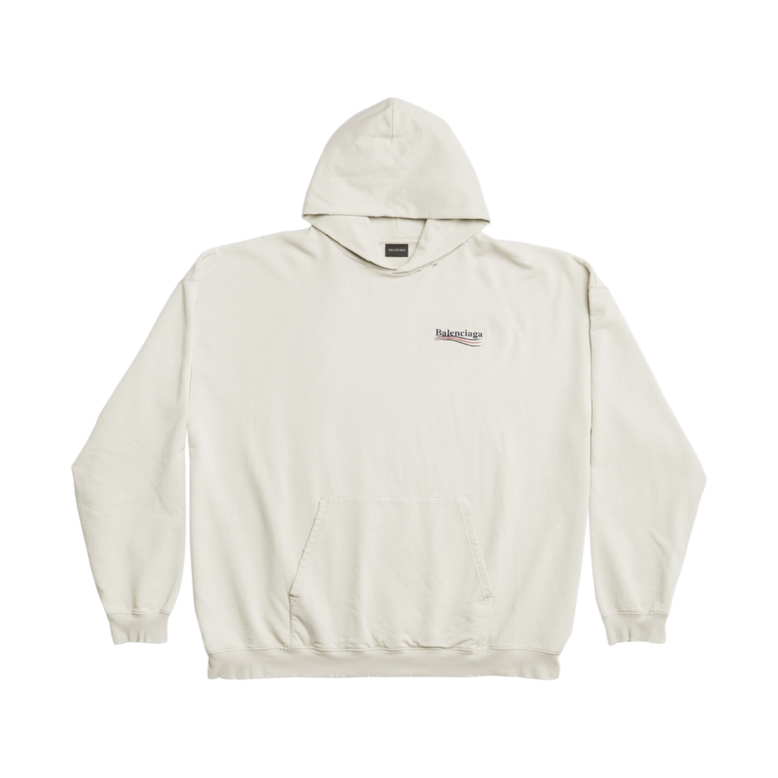 발렌시아가 폴리티컬 캠페인 후드 라지 핏 오프 화이트(Balenciaga Political Campaign Hoodie Large Fit Off White) - 1