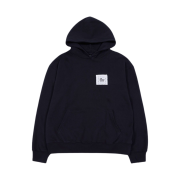 The Museum Visitor Cubic Logo Stitched Essential Hoody Black