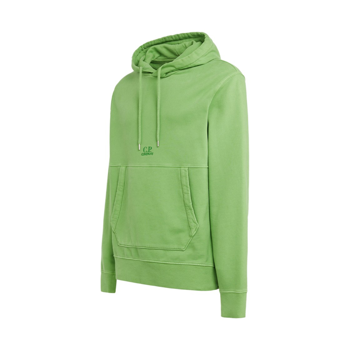 C.P. 컴퍼니 브러쉬드 & 에머라이즈드 다이애그널 플리스 로고 후드 클래식 그린 - 23FW(C.P. Company Brushed & Emerized Diagonal Fleece Logo Hoodie Classic Green - 23FW) - 2