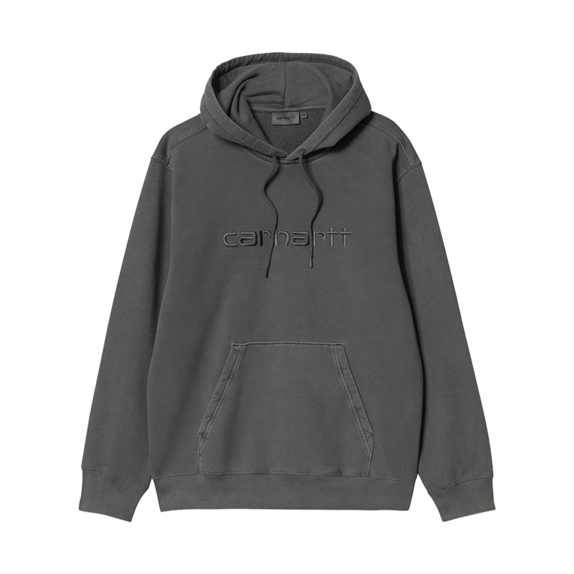 I030145-89-GD Carhartt WIP Hooded Duster Sweatshirt Black Garment Dyed
