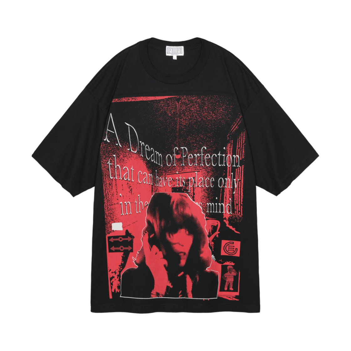 카브엠트 드림 오브 퍼펙션 빅 티셔츠 블랙 - 24FW(Cav Empt Dream of Perfection Big T-Shirt Black - 24FW) - 1