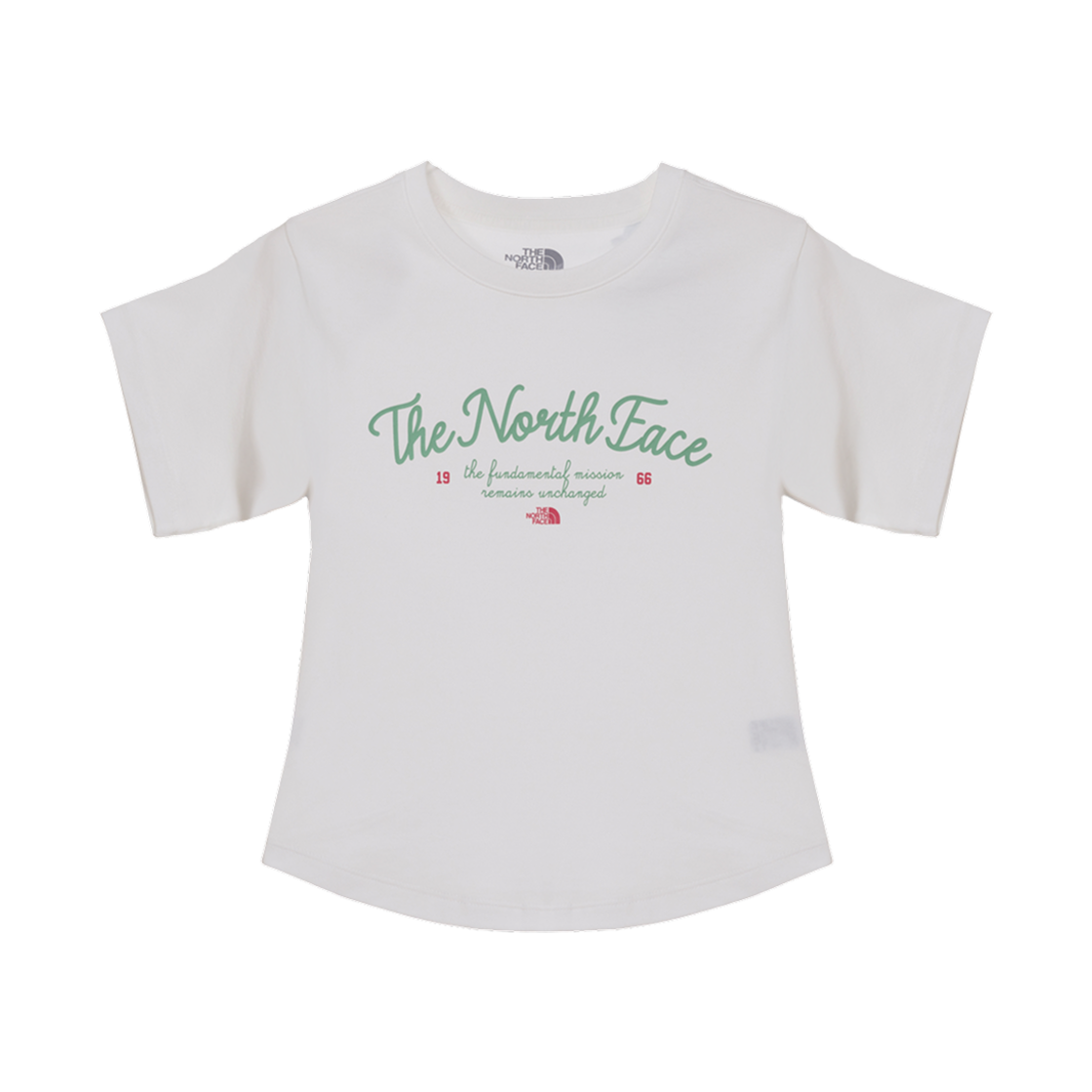 NT7UR33K (W) The North Face Lettering S/S Round T-Shirt Off White - 25SS