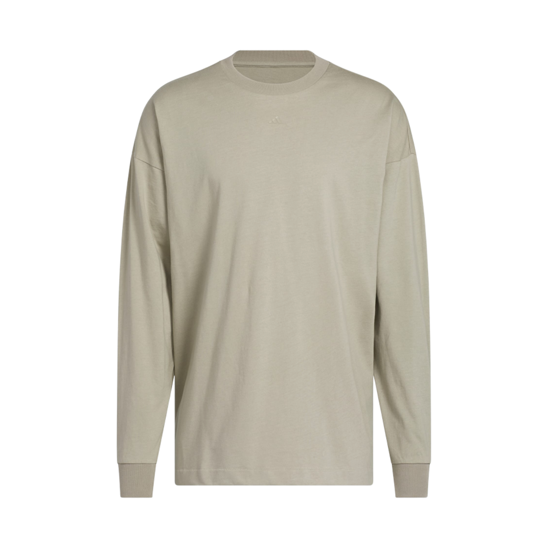 JD6130 Adidas Basketball Long Sleeve T-Shirt Putty Beige - KR Sizing
