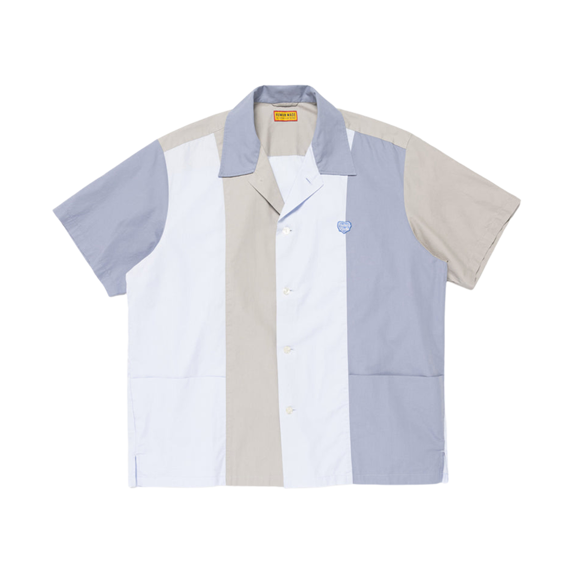 HM29SH024 Human Made Panel Shirt Blue