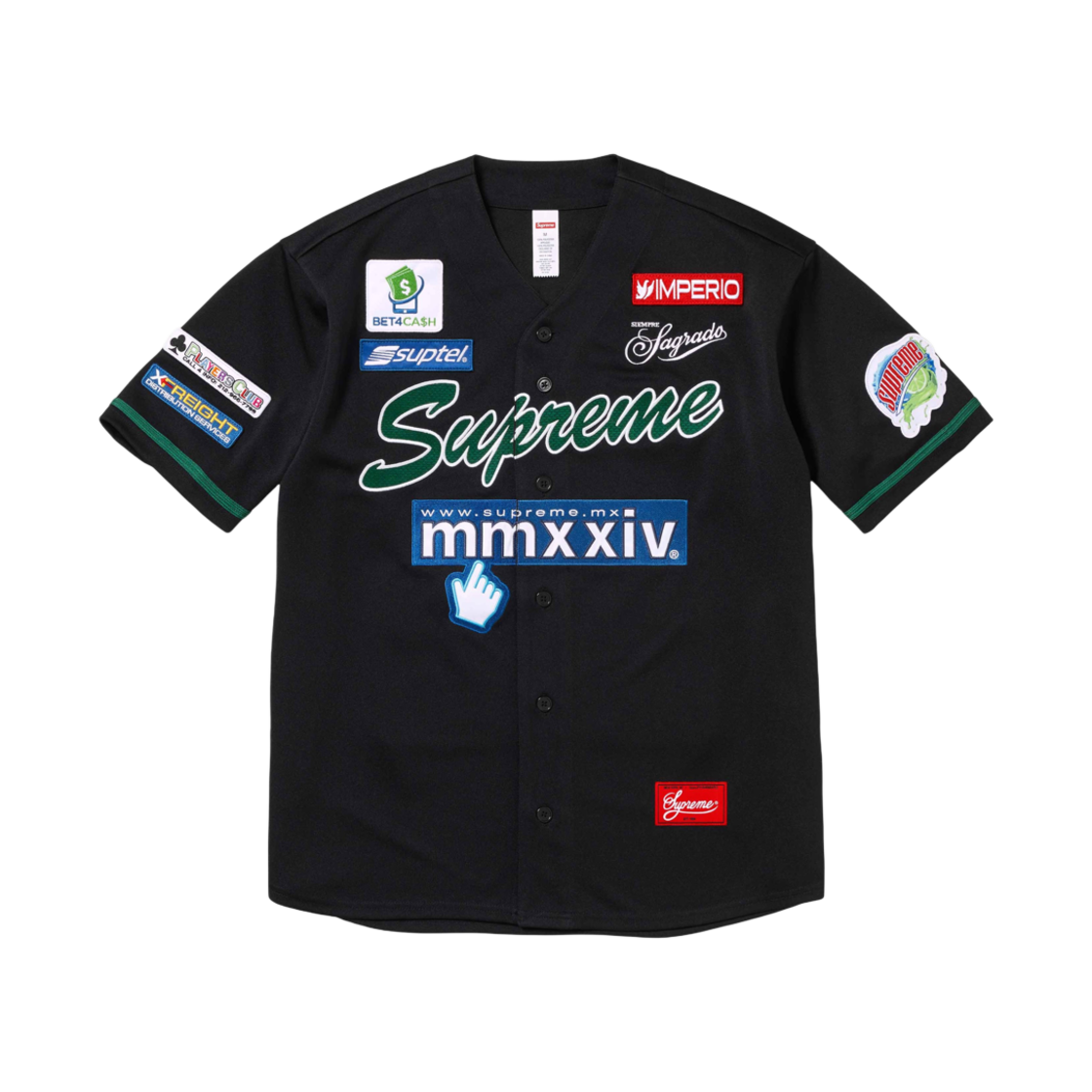 슈프림 추즌 원 베이스볼 저지 블랙 - 24SS