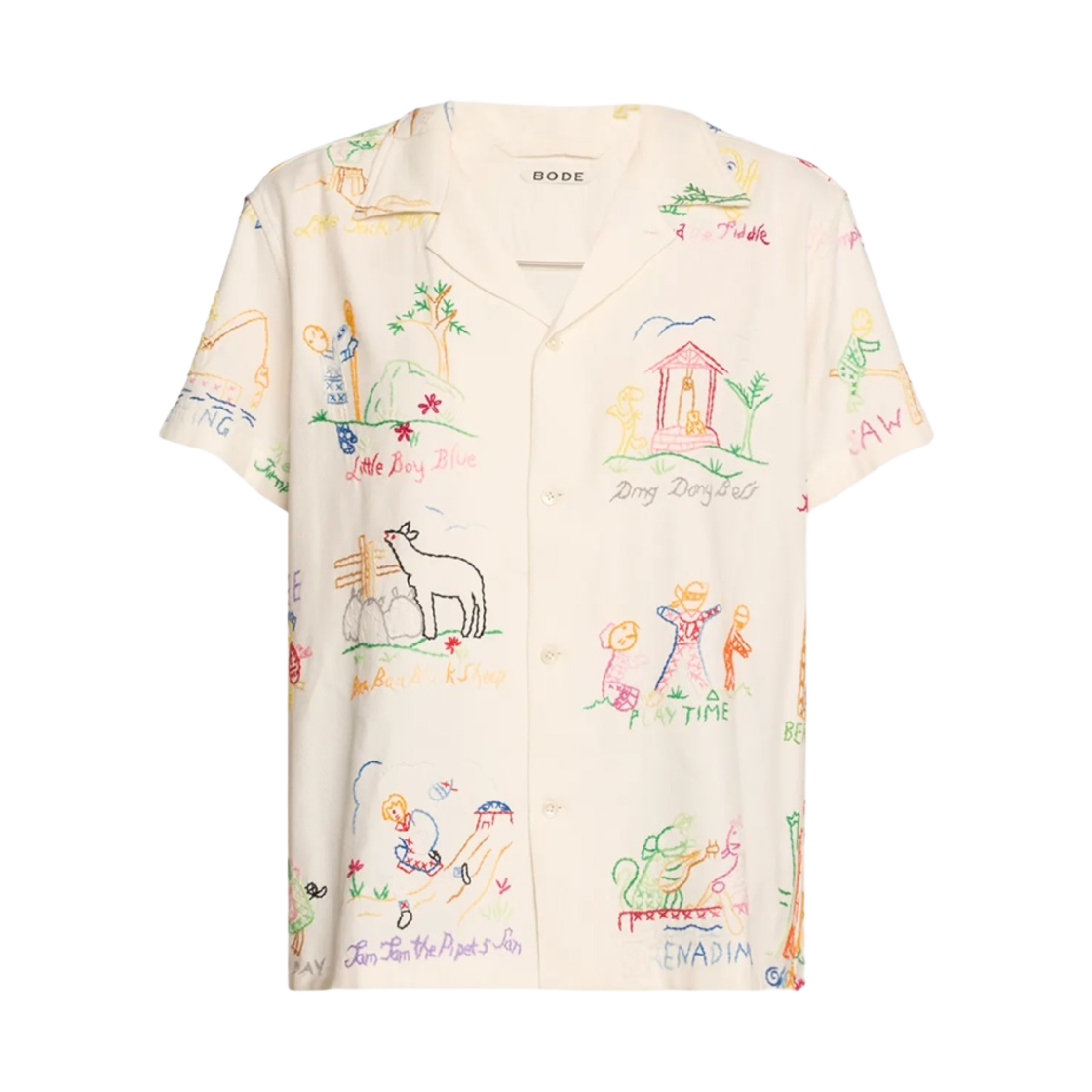 MRS24SH040 Bode Nursery Rhyme Short Sleeve Shirt Multi