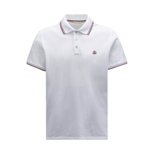 J1-091-8A70300-84556-001 Moncler Logo Patch Polo Shirt Optical White - 24SS