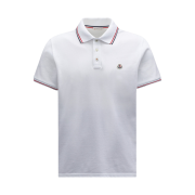 Moncler Logo Patch Polo Shirt Optical White - 24SS