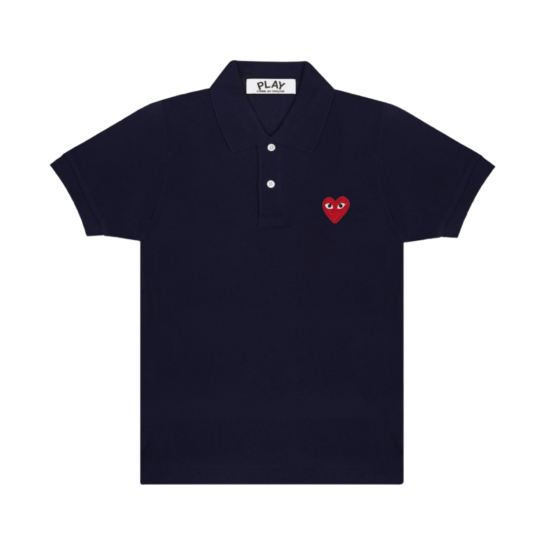 플레이 꼼데가르송 레드 하트 폴로 셔츠 네이비(Play Comme des Garcons Red Heart Polo Shirt Navy)