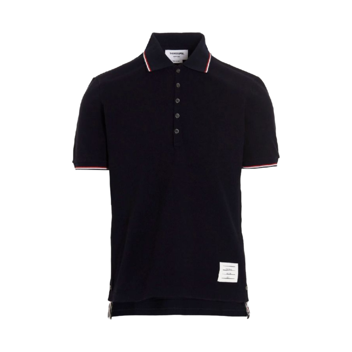 톰브라운 클래식 피케 스트라이프 숏슬리브 폴로 블루(Thom Browne Classic Pique Stripe Short Sleeve Polo Blue) - 1
