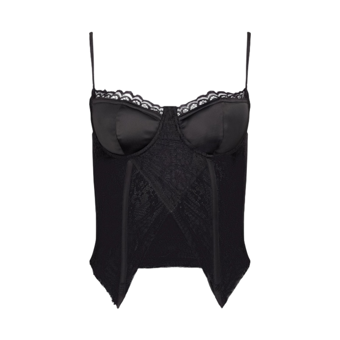 F23102W006BLACK (W) Guizio Montesano Lace Corset Black