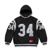 Supreme Football Zip Up Hooded Sweatshirt Black - 24SS