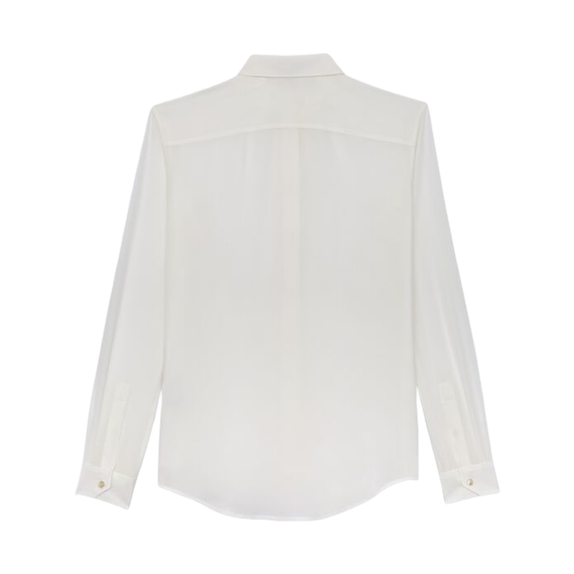 (W) 생로랑 셔츠 실크 크레페 화이트((W) Saint Laurent Shirt In Silk Crêpe White) - 2