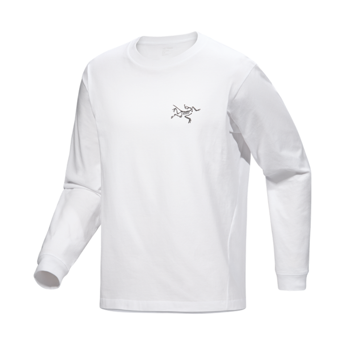 9714 Arc'teryx Kragg Cotton LS T-Shirt White Light Black