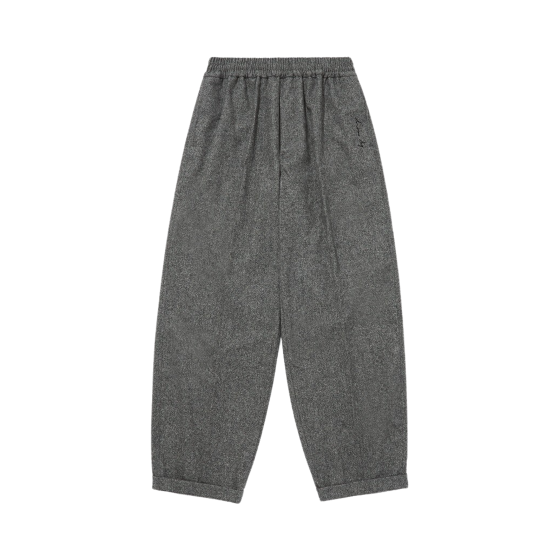 바이랑 울 블랜드 릴렉스드 스트링 팬츠 그레이(BY RANG Wool-Blend Relaxed String Pants Gray)