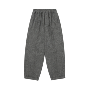BY RANG Wool-Blend Relaxed String Pants Gray