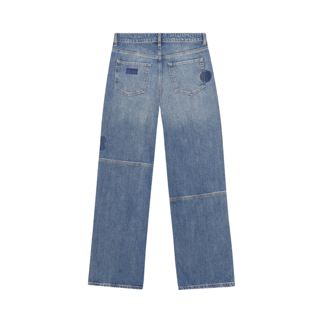 (W) 가니 패치 이제이 진 틴트 워시((W) Ganni Patch Izey Jeans Tint Wash) - 2