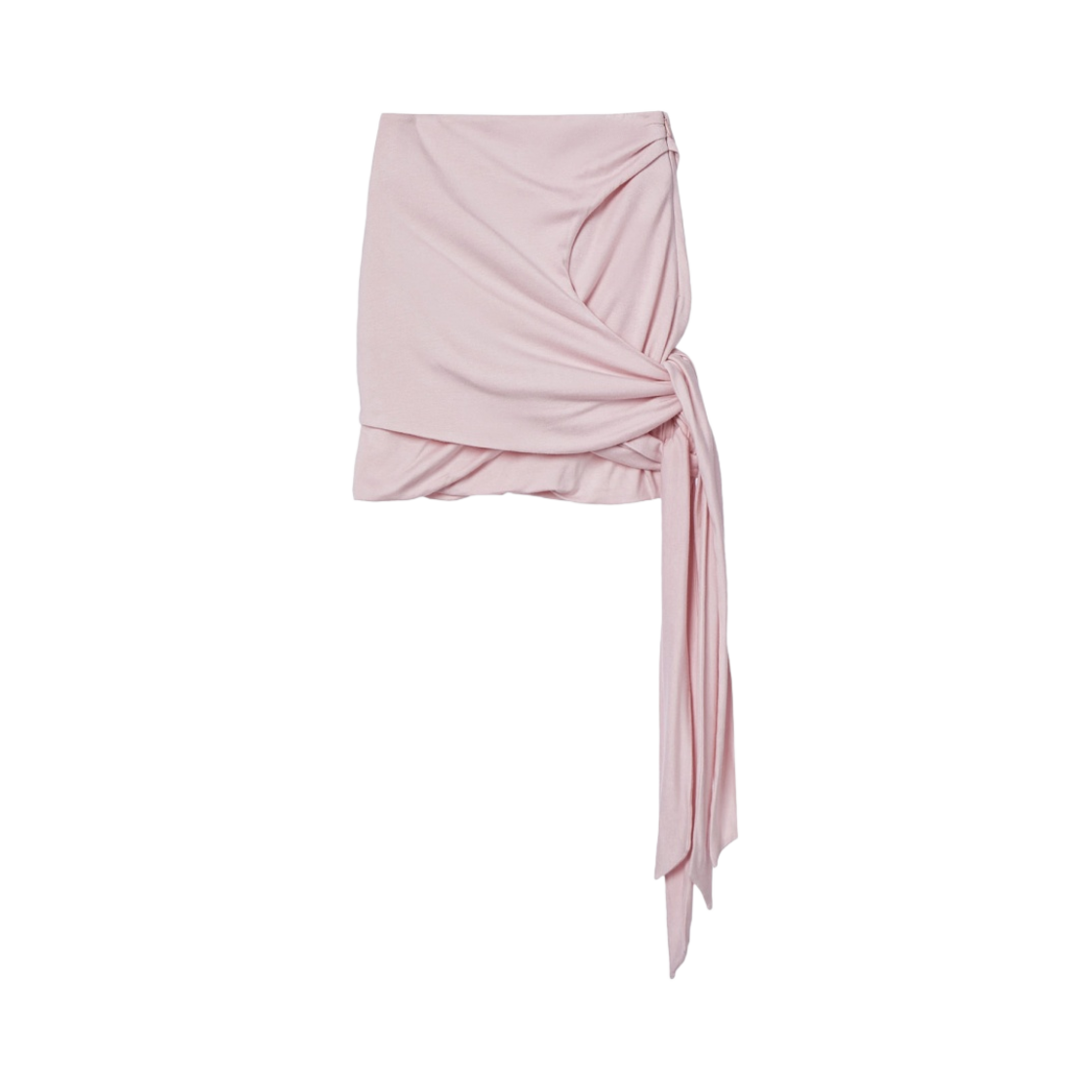 - (W) Open Yy Tie Up Mini Skirt Pink