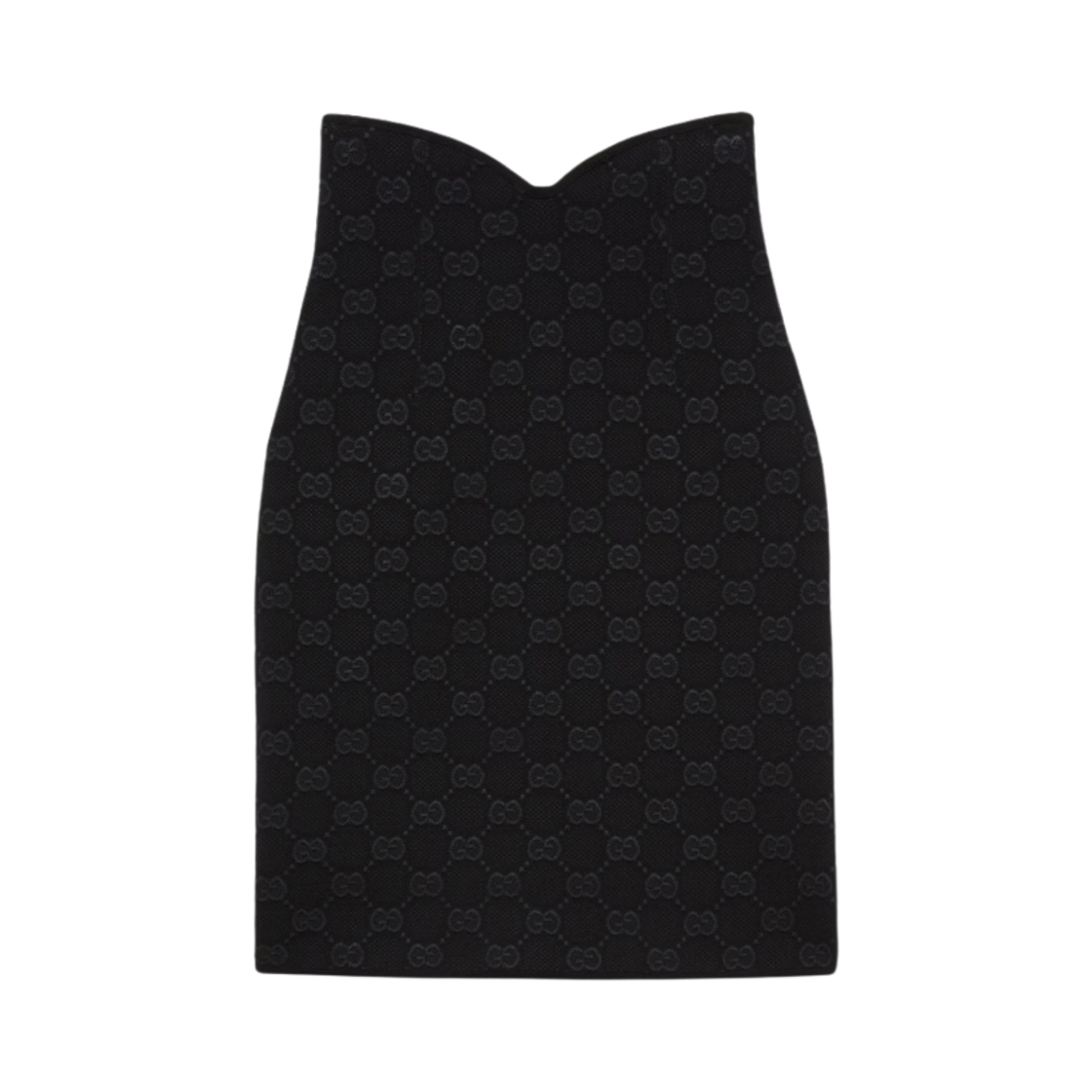 (W) 구찌 GG 크레이프 비스코스 스커트 블랙((W) Gucci GG Crepe Viscose Skirt Black) - 1