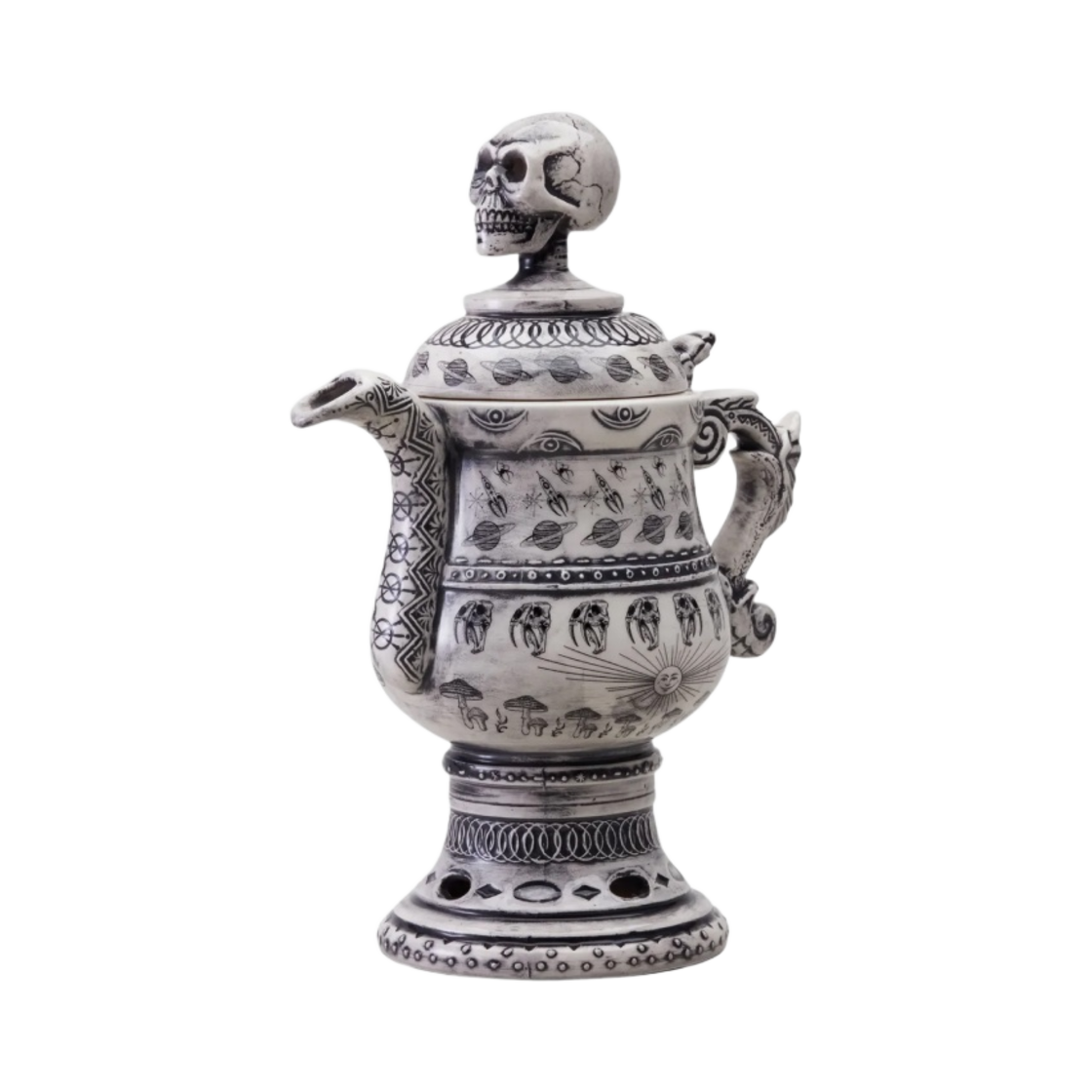 네이버후드 x 닥터 우 미트 스컬 헤드 인센스 챔버 블랙