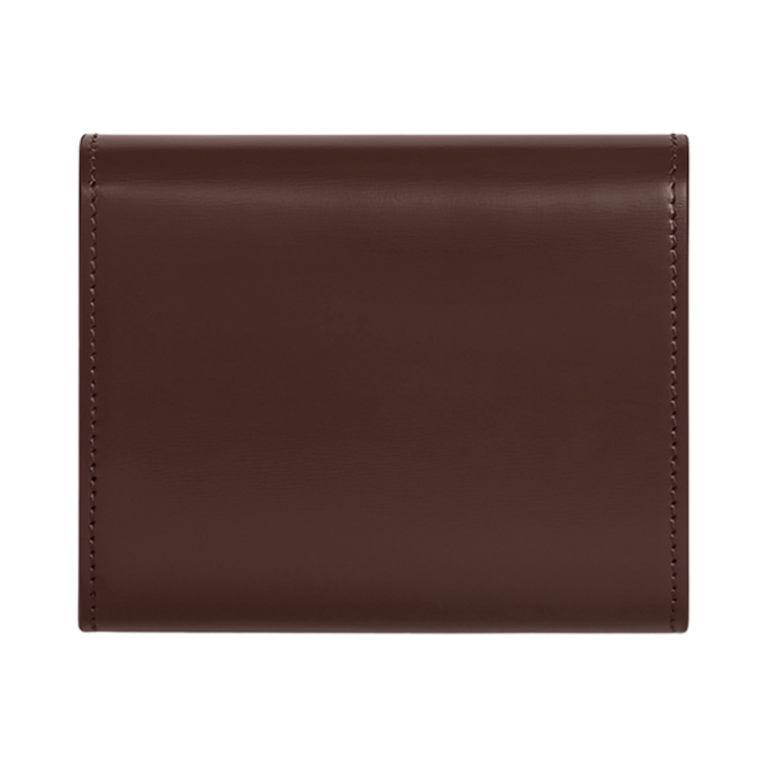 10D783DPV-18CH Celine Small Flap Wallet Triomphe in Shiny Calfskin Chestnut - #2