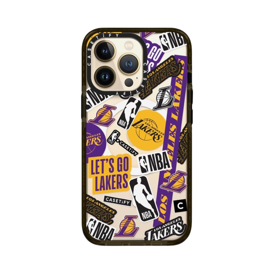 케이스티파이 x NBA 아이폰 레이커스 매니아 케이스 클리어 블랙(Casetify x NBA iPhone Lakers Mania Case Clear Black) - 5
