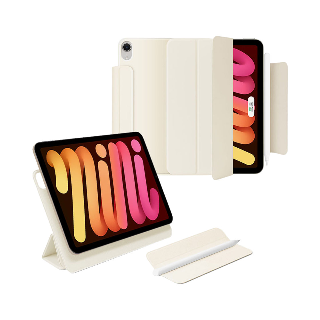TW-CS07-PM7THCM Tanglewood CHAAK Magnetic 3-step iPad Cover mini 7th Cream