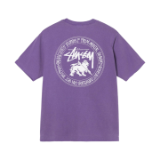 Stussy Lion Dot Pigment Dyed T-Shirt Purple
