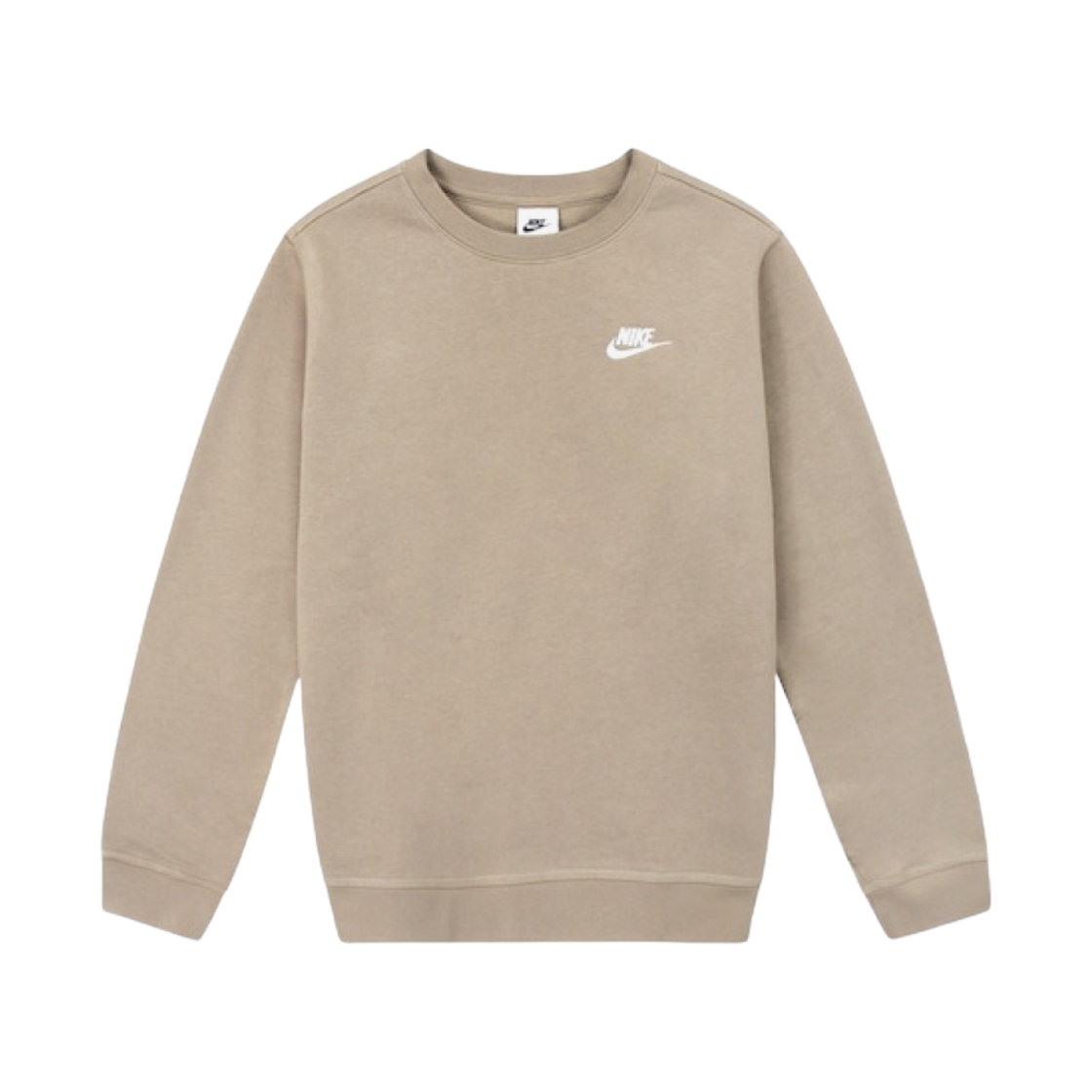 (키즈) 나이키 NSW 클럽 플리스 넥 스웨트셔츠 카키((Kids) Nike NSW Club Fleece Crew Sweatshirt Khaki) - 1