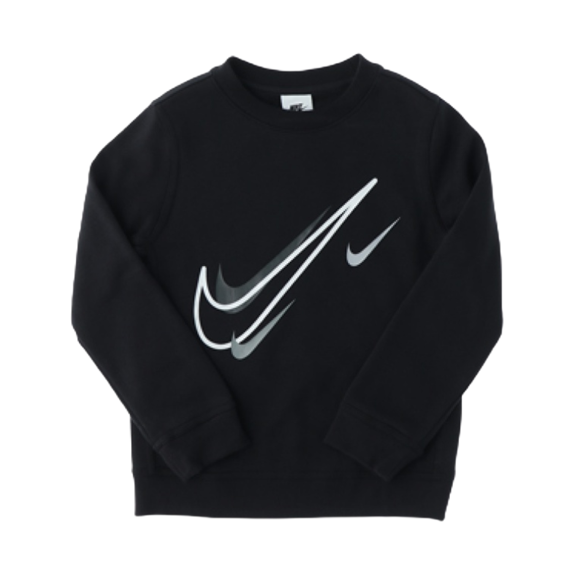 DX2296-010 (Kids) Nike NSW Fleece Logo Crew Sweatshirt Black