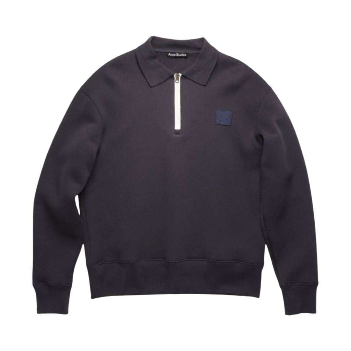 아크네 스튜디오 퍼드 페이스 하프 집 스웨트셔츠 네이비(Acne Studios Ferd Face Half Zip Sweatshirt Navy) - 1