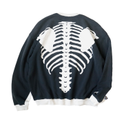 Kapital 2 Tone Big Fleece Sweatshirt Kinari Black